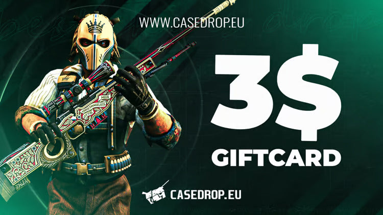 Tarjeta regalo Casedrop.eu 3 USD P-Card CD Key