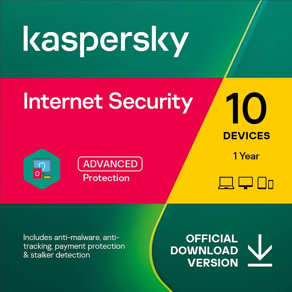 Llave Europea Kaspersky Internet Security 2023 (1 Año / 10 Dispositivos)