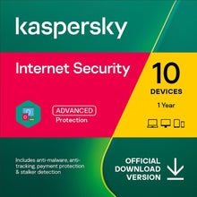 Llave Europea Kaspersky Internet Security 2023 (1 Año / 10 Dispositivos)