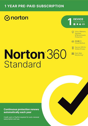 Norton 360 2024 EU Key (1 año / 1 dispositivo) + 10 GB de almacenamiento en la nube