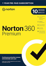 Norton 360 Premium 2024 EU Key (1 año / 10 dispositivos)