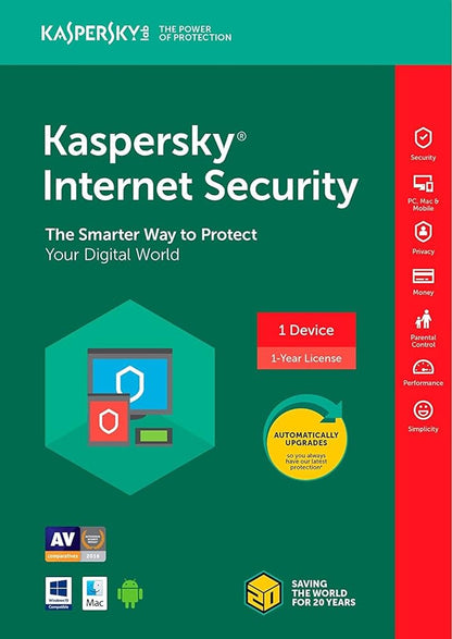 Llave Kaspersky Internet Security 2024 (1 Año / 1 PC)