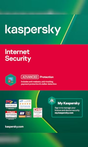 Clave Kaspersky Internet Security 2023 (1 Año / 1 Dispositivo)