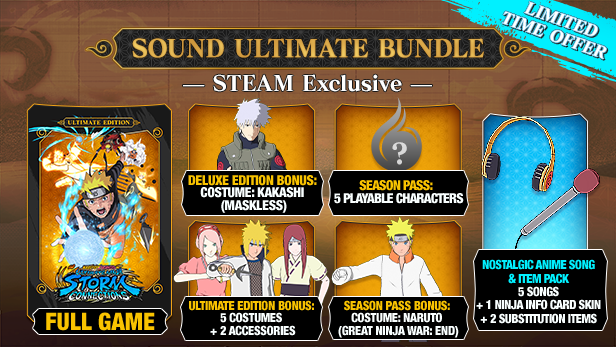 NARUTO X BORUTO Ultimate Ninja STORM CONNECTIONS Sound Ultimate Bundle Cuenta de Steam