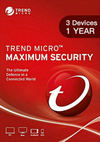 Clave de máxima seguridad de Trend Micro (1 año / 3 PC)