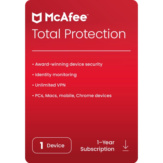 McAfee Total Protection 2024 Key (1 año / 1 dispositivo)