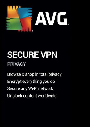 Clave AVG Secure VPN (2 años / 10 dispositivos)