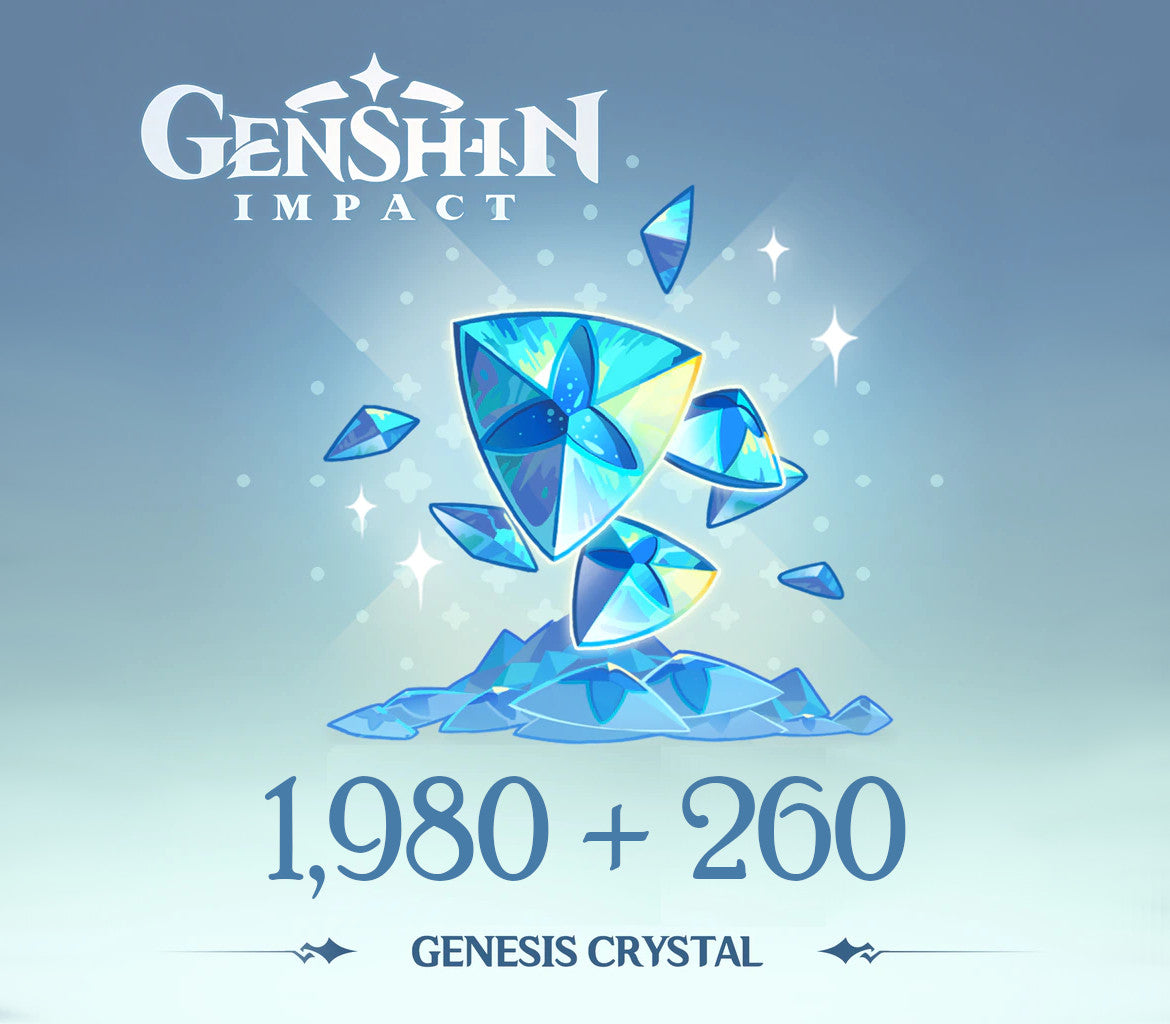 Impacto Genshin - 1.980 + 260 Cristales de Génesis Vales Reidos