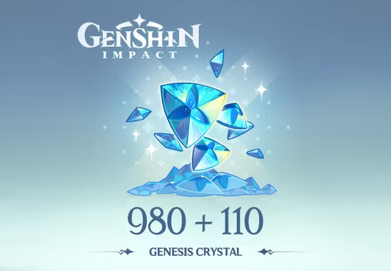 Genshin Impact - 980 + 110 Cristales de Génesis Vales Reidos