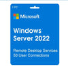 Servicios de Escritorio Remoto de Windows Server 2022 CAL de 50 usuarios CD Key