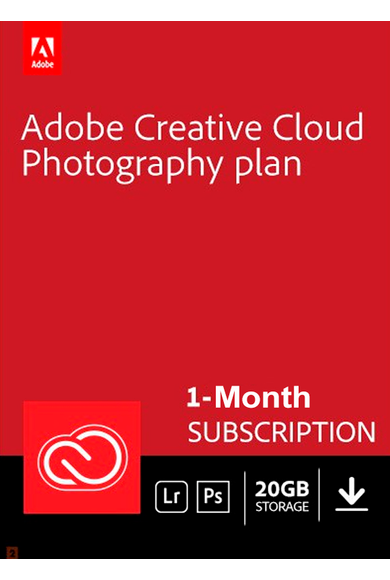 Adobe Photography Plan Suscripción 20 GB 1 Mes Clave Global